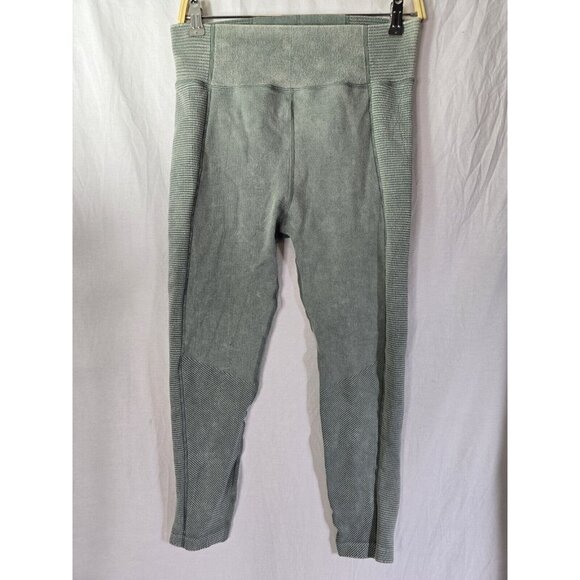 Women's Green Ribbed Pants - Picture 1 of 6
